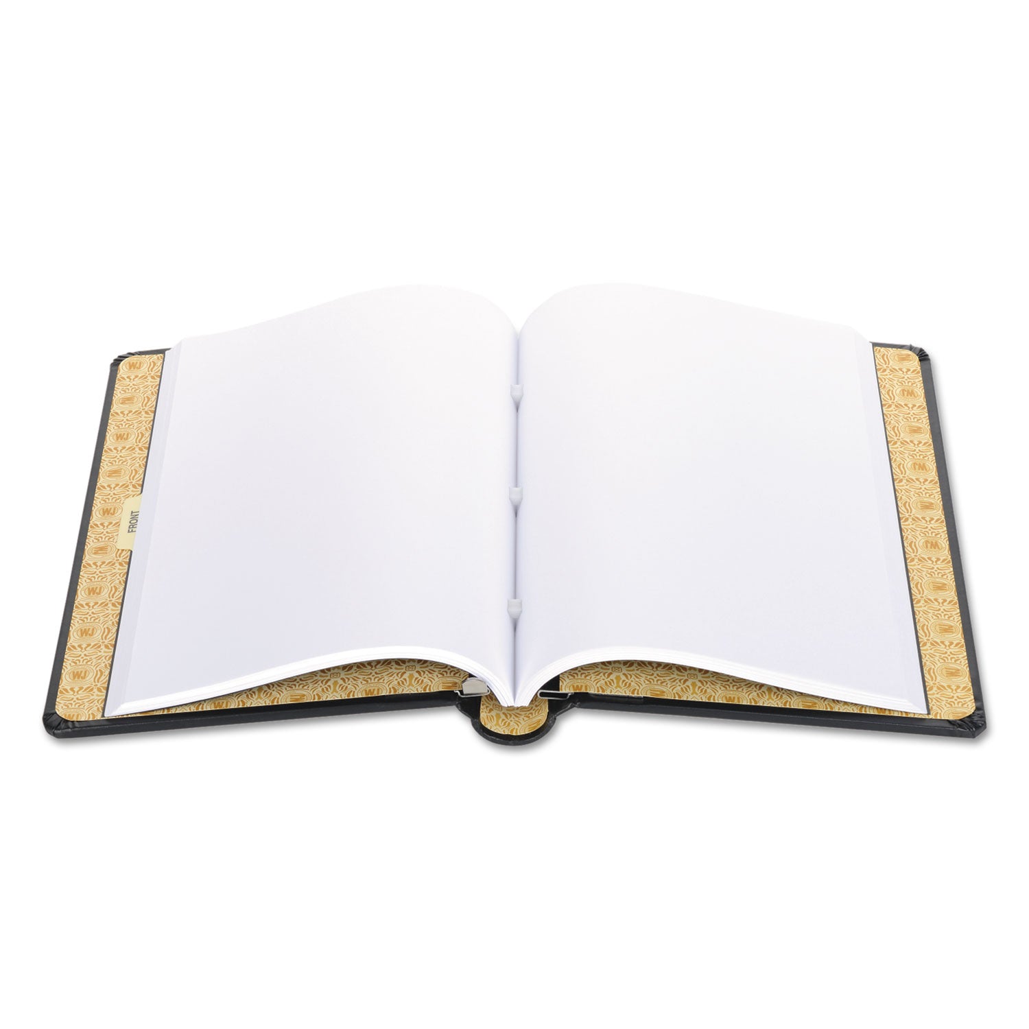Looseleaf Corporation Minute Book, 1-Subject, Unruled, Black/Gold Cover, (250) 14 x 8.5 Sheets - 
