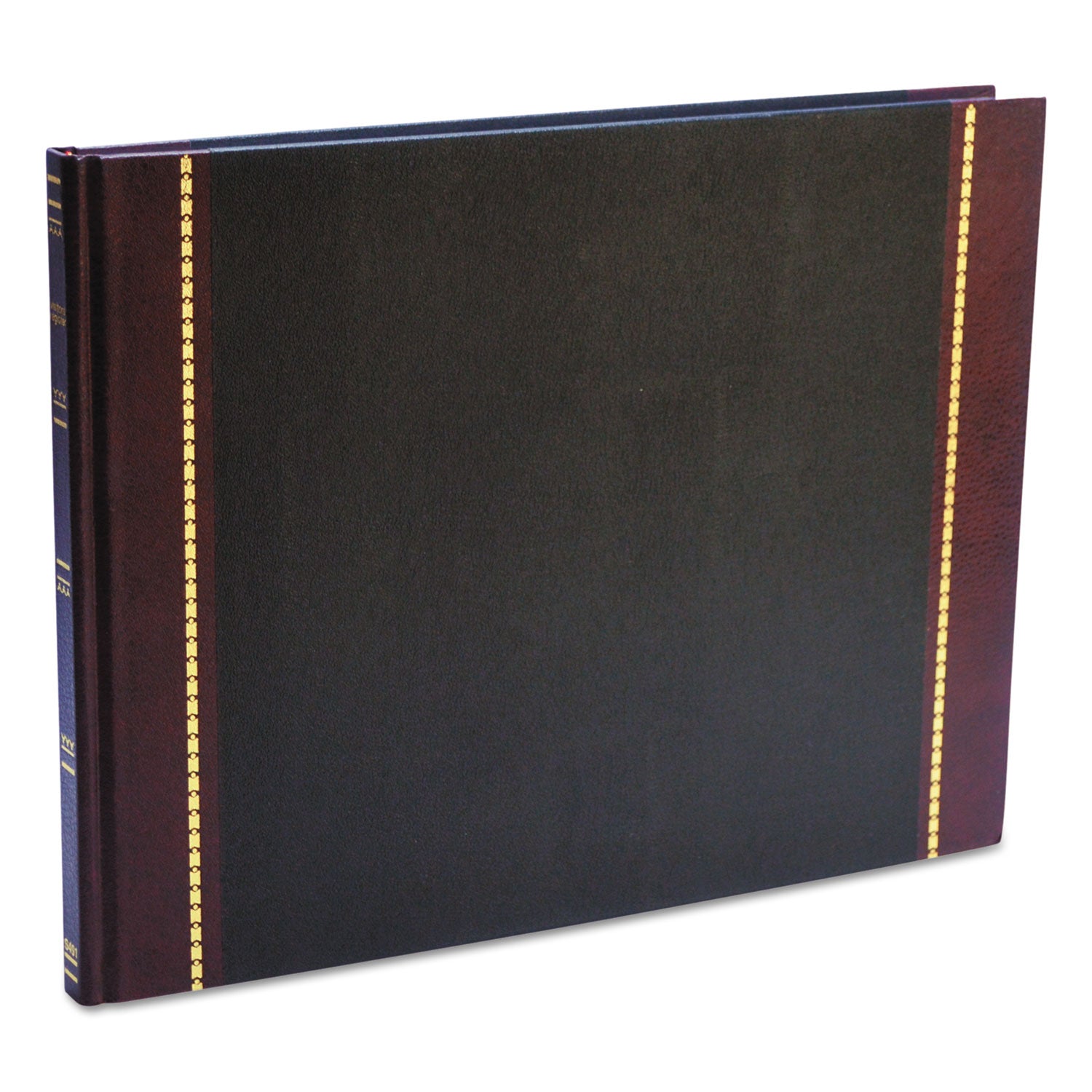 Detailed Visitor Register Book, 8 Column Format, Black Cover, 12.25 x 9.5 Sheets, 208 Sheets/Book - 