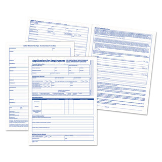 Comprehensive Employee Application Form, One-Part (No Copies), 17 x 11, 25 Forms Total - 