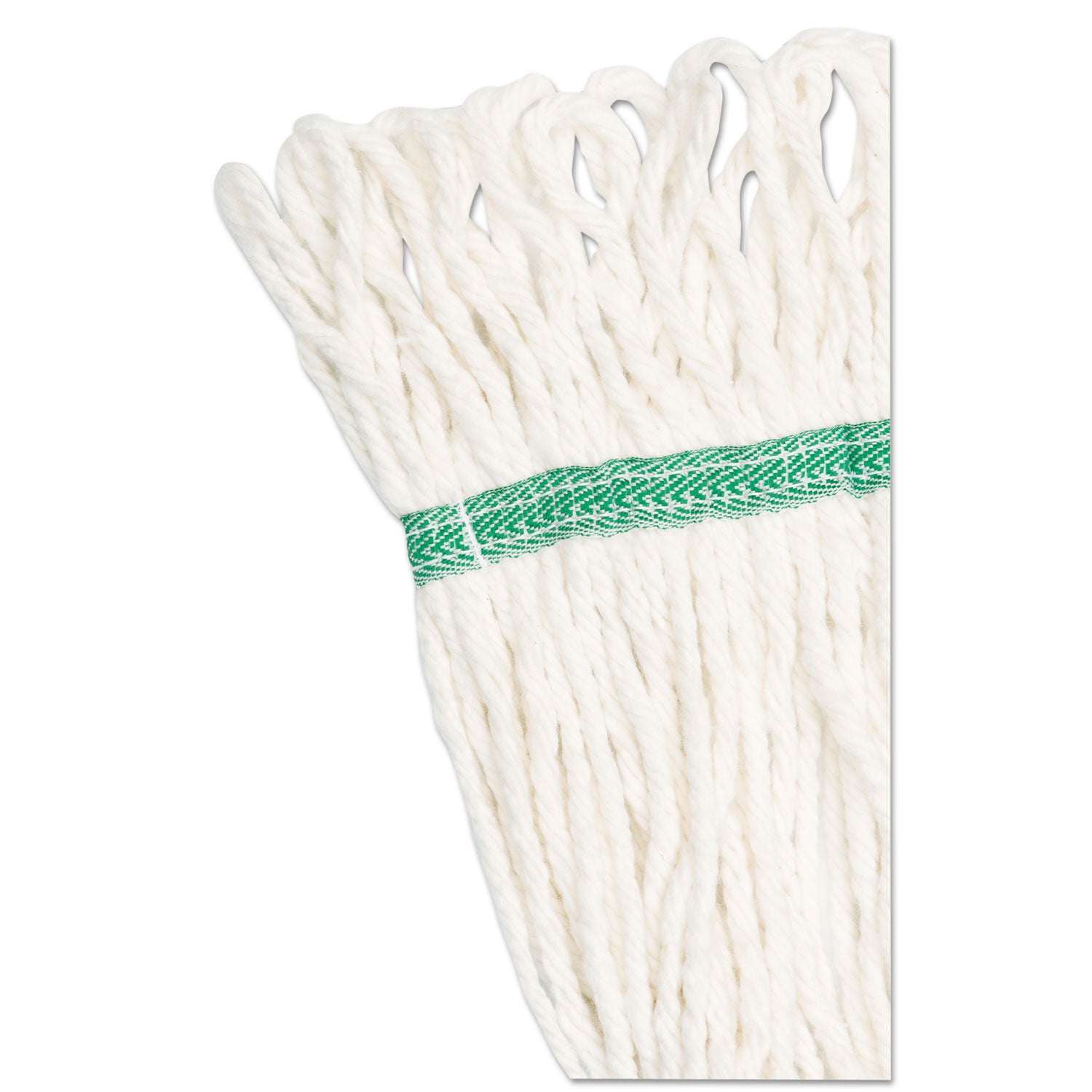 Super Loop Wet Mop Head, Cotton/Synthetic Fiber, 5" Headband, Medium Size, White - 