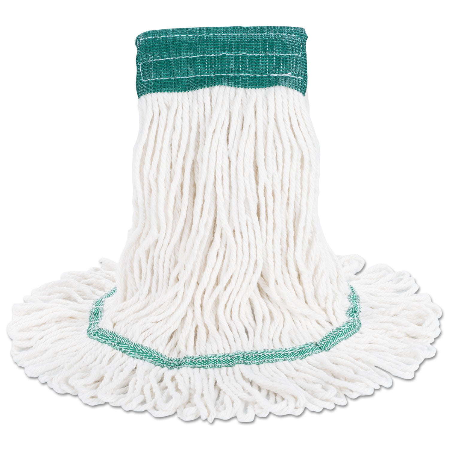 Super Loop Wet Mop Head, Cotton/Synthetic Fiber, 5" Headband, Medium Size, White - 