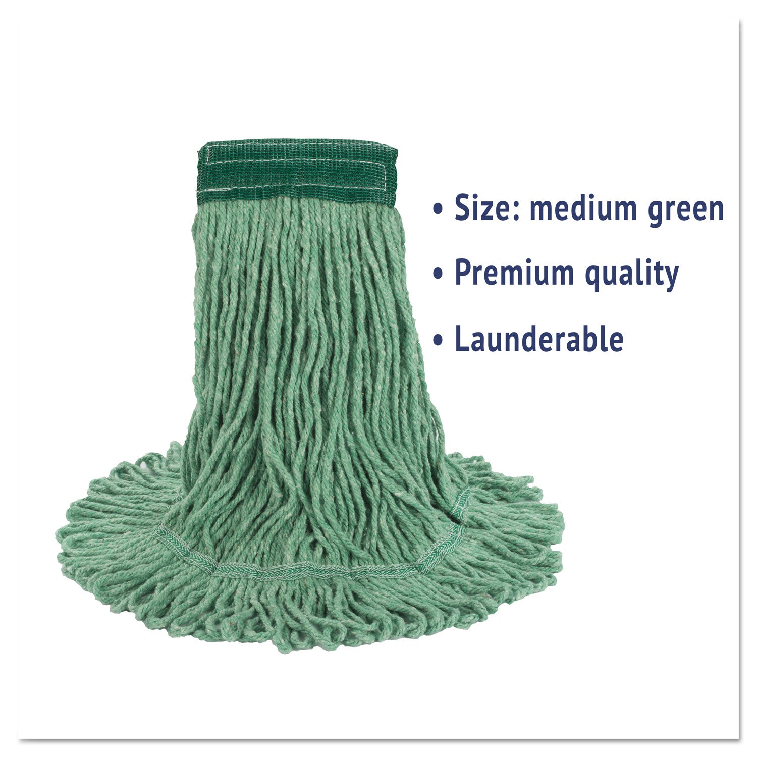 super-loop-wet-mop-head-cotton-synthetic-fiber-5-headband-medium-size-green_bwk502gnea - 2