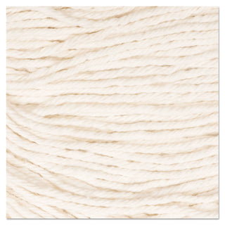 Super Loop Wet Mop Head, Cotton/Synthetic Fiber, 5" Headband, Medium Size, White