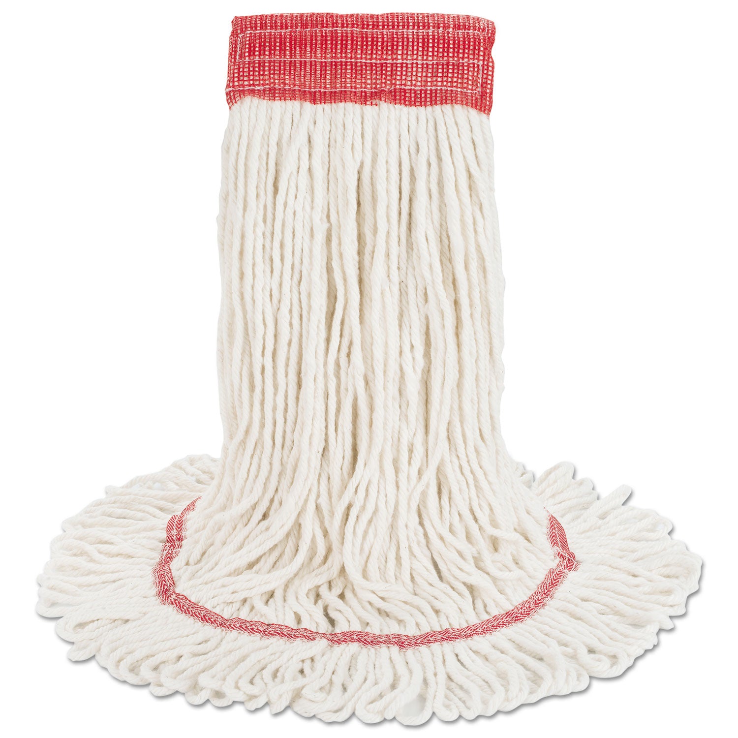 Super Loop Wet Mop Head, Cotton/Synthetic Fiber, 5" Headband, Large Size, White - 