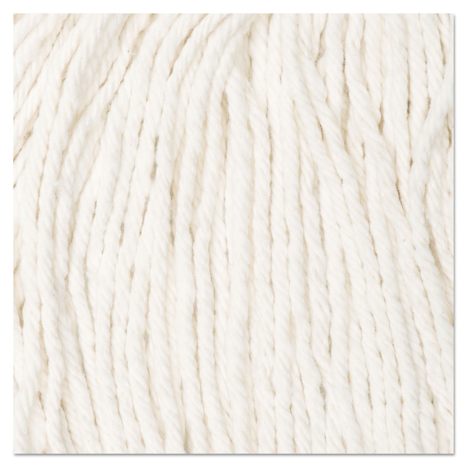 Cut-End Wet Mop Head, Cotton, #16, White, 12/Carton - 