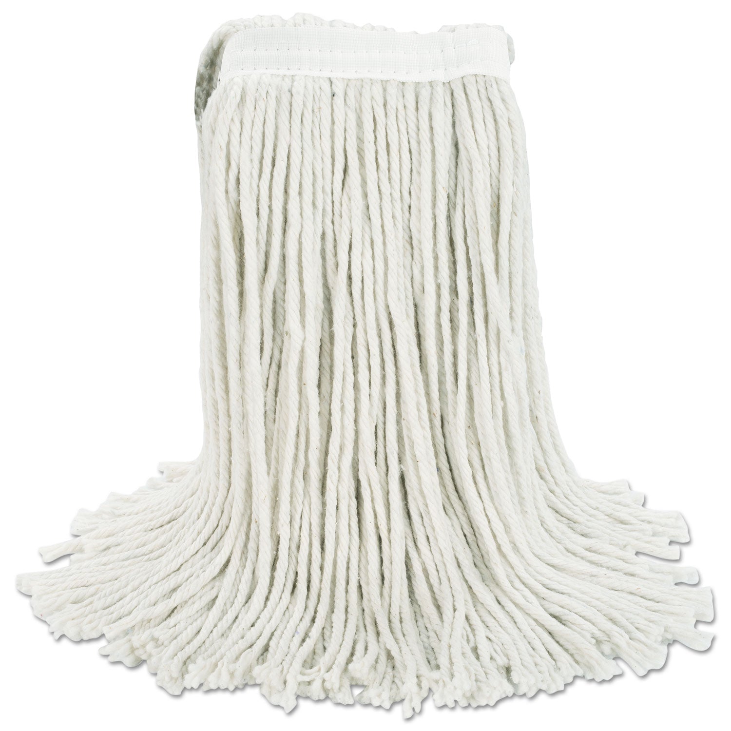 Cut-End Wet Mop Head, Cotton, No. 16 Size, White - 