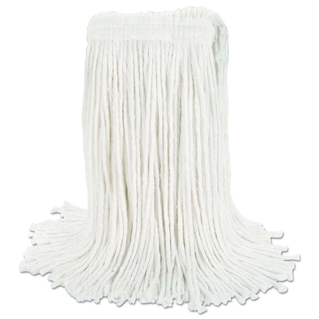 Cut-End Wet Mop Head, Rayon, No. 20, White, 12/Carton