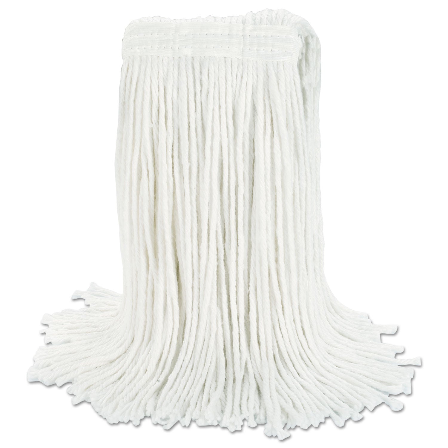 Cut-End Wet Mop Head, Rayon, No. 20, White, 12/Carton - 