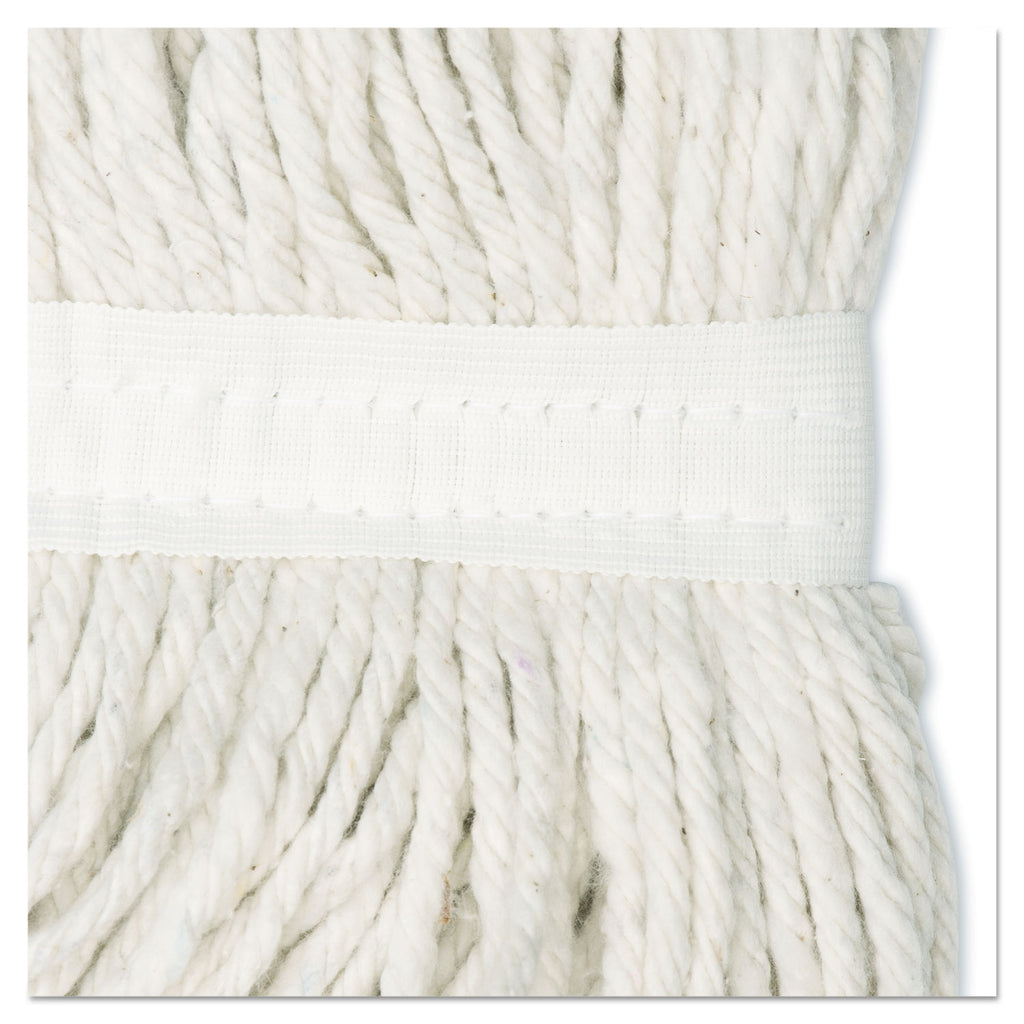 Cut-End Wet Mop Head, Rayon, No. 24, White