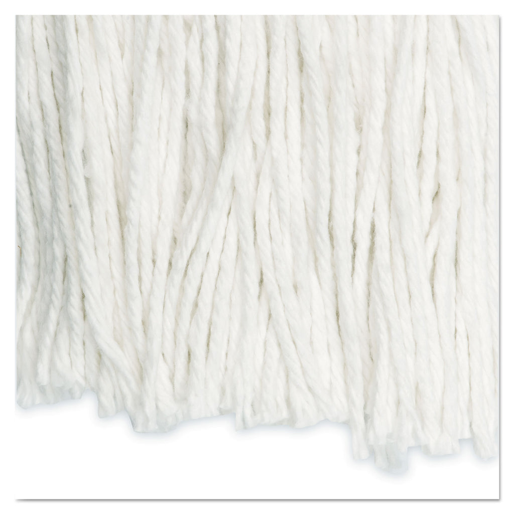 Cut-End Wet Mop Head, Rayon, No. 24, White, 12/Carton