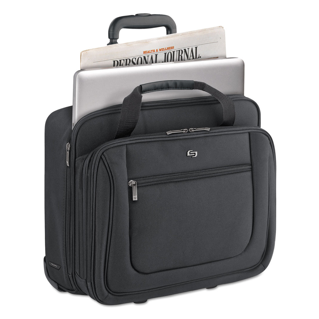 Classic Rolling Case, Fits Devices Up to 17.3", Polyester, 17.5 x 9 x 14, Black - 