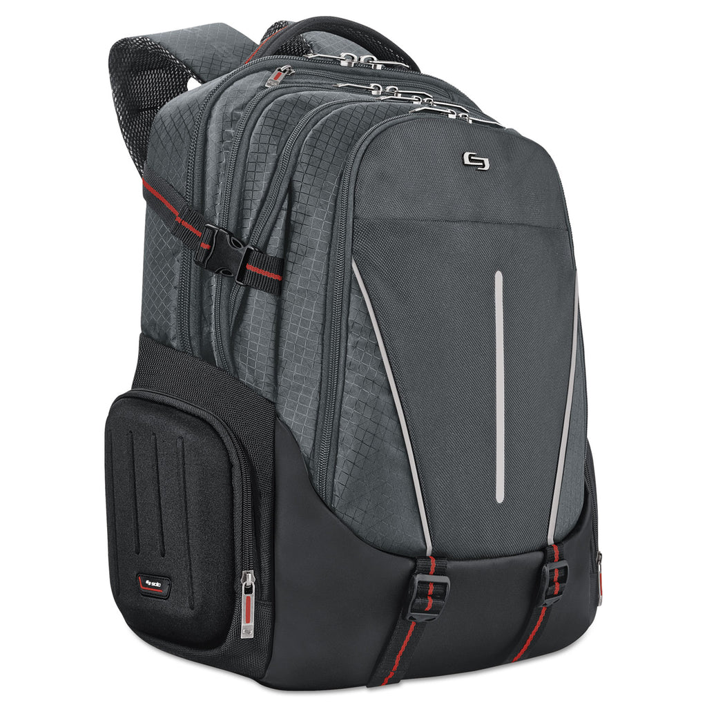 Active Laptop Backpack, Fits Devices Up to 17.3", Polyester, 12.5 x 6.5 x 19, Black - 