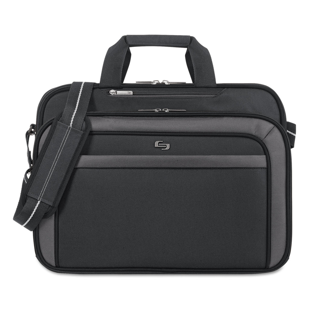Pro CheckFast Briefcase, Fits Devices Up to 17.3", Polyester, 17 x 5.5 x 13.75, Black - 