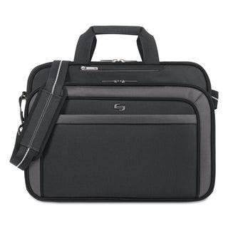 Pro CheckFast Briefcase, Fits Devices Up to 17.3", Polyester, 17 x 5.5 x 13.75, Black - 