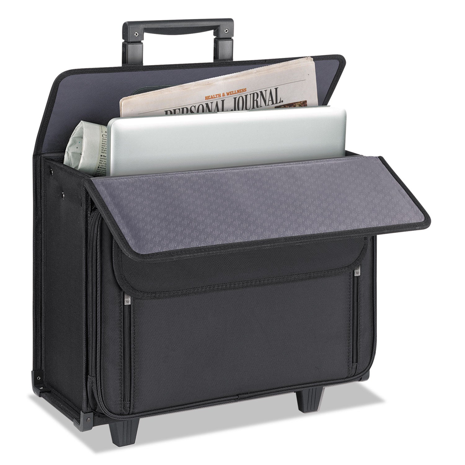 Classic Rolling Catalog Case, Fits Devices Up to 17.3", Polyester, 18 x 7 x 14, Black - 