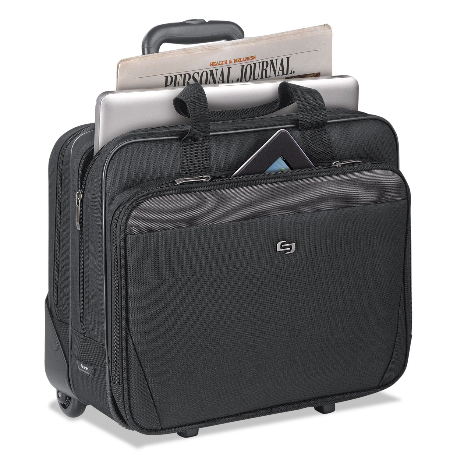 Classic Rolling Case, Fits Devices Up to 17.3", Polyester, 16.75 x 7 x 14.38, Black - 