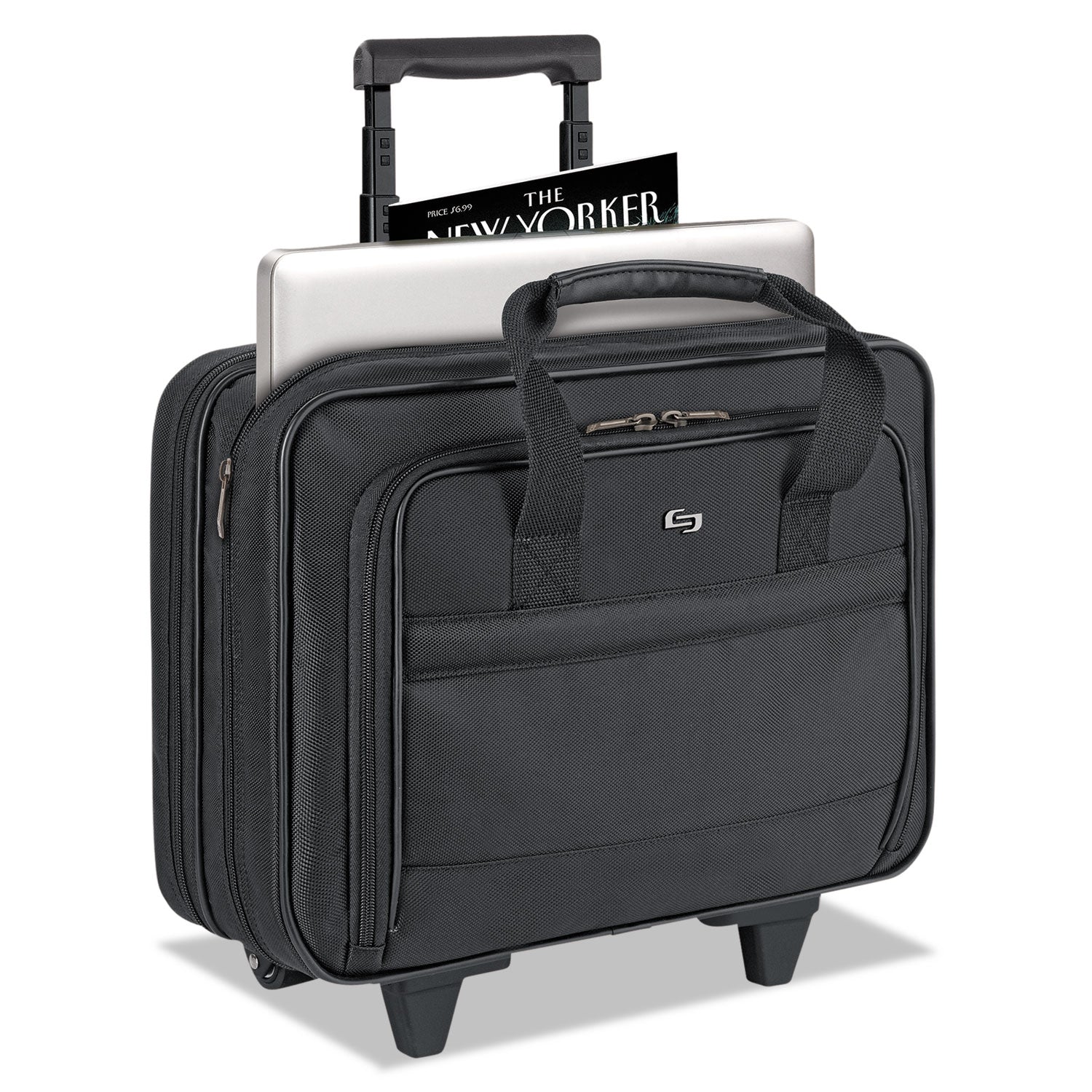 Classic Rolling Case, Fits Devices Up to 15.6", Ballistic Polyester, 15.94 x 5.9 x 12, Black - 