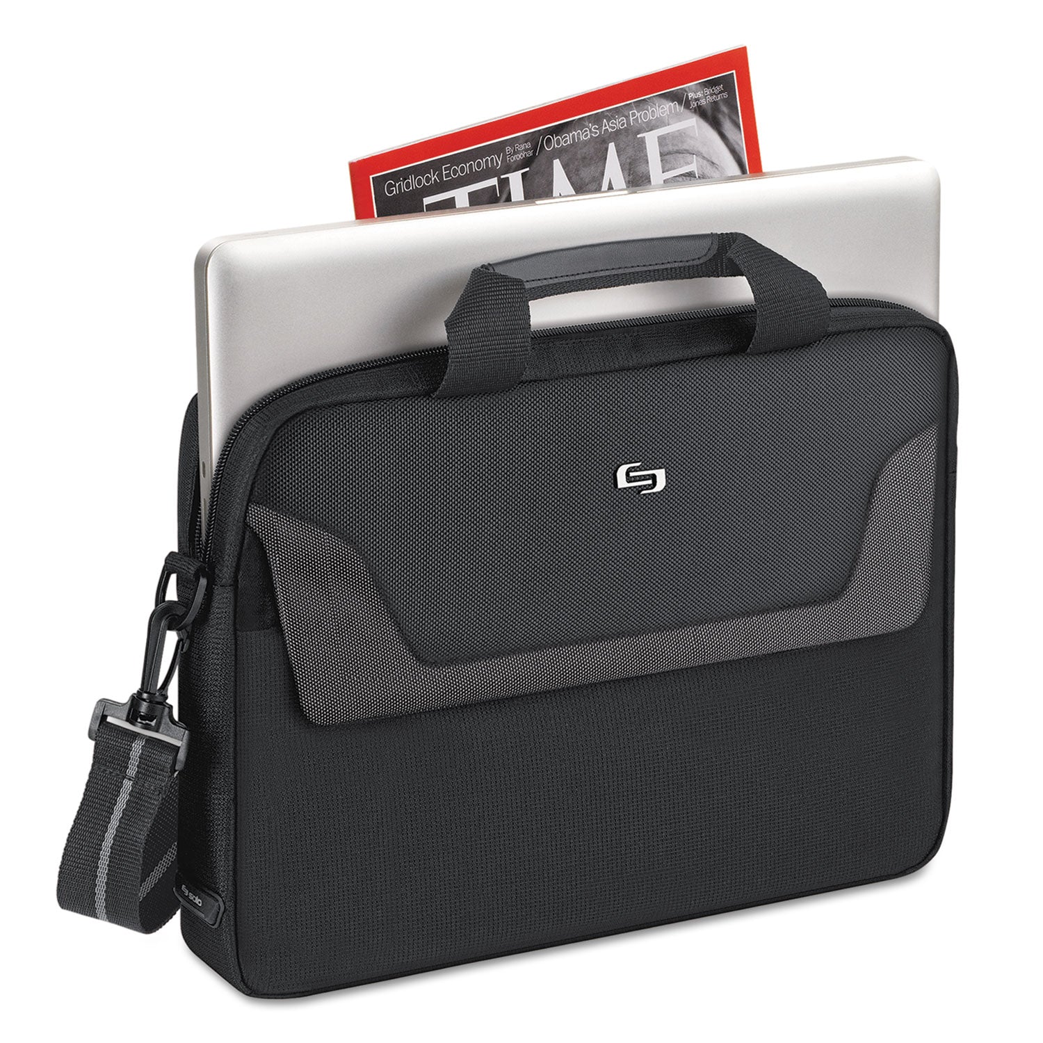 Pro Slim Brief, Fits Devices Up to 14.1", Polyester, 14 x 1.5 x 10.5, Black - 