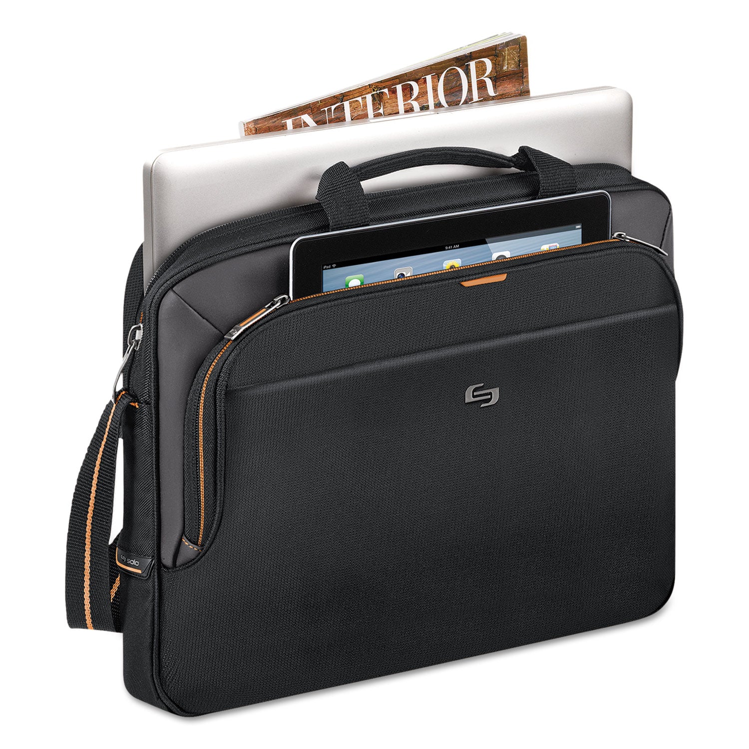 Urban Slim Brief, Fits Devices Up to 15.6", Polyester, 16.5 x 2 x 11.75, Black - 