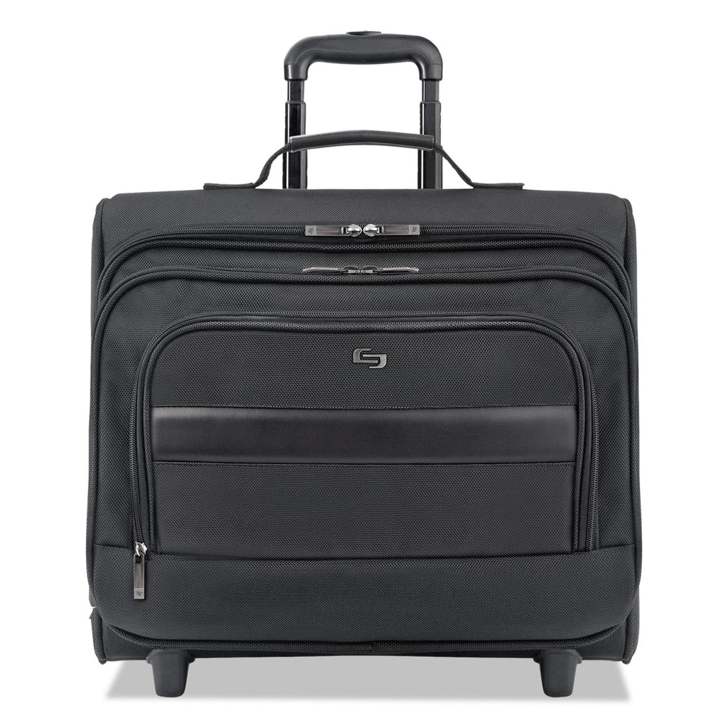 Classic Rolling Overnighter Case, Fits Devices Up to 15.6", Ballistic Polyester, 16.14 x 6.69 x 13.78, Black - 