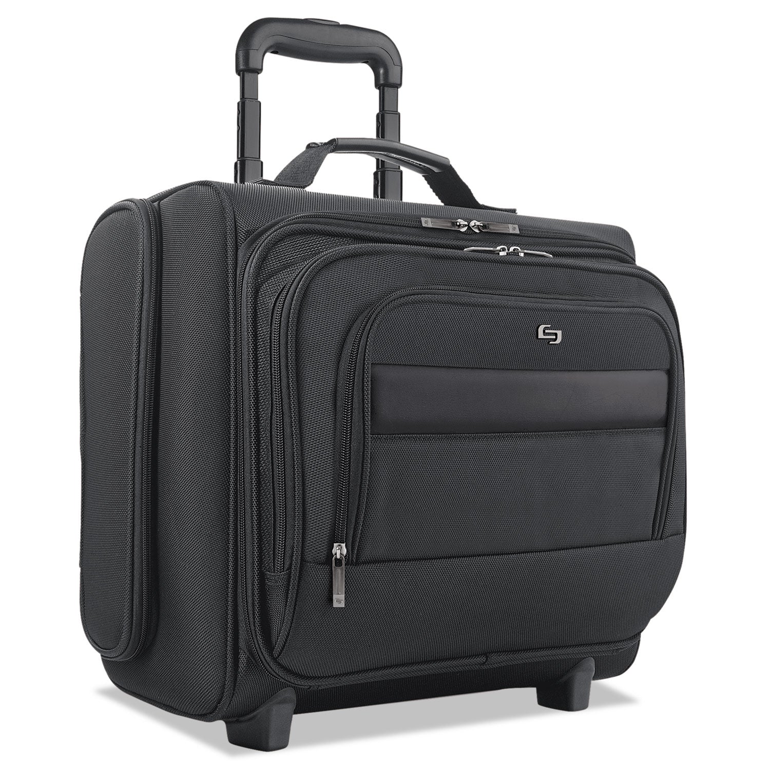 Classic Rolling Overnighter Case, Fits Devices Up to 15.6", Ballistic Polyester, 16.14 x 6.69 x 13.78, Black - 