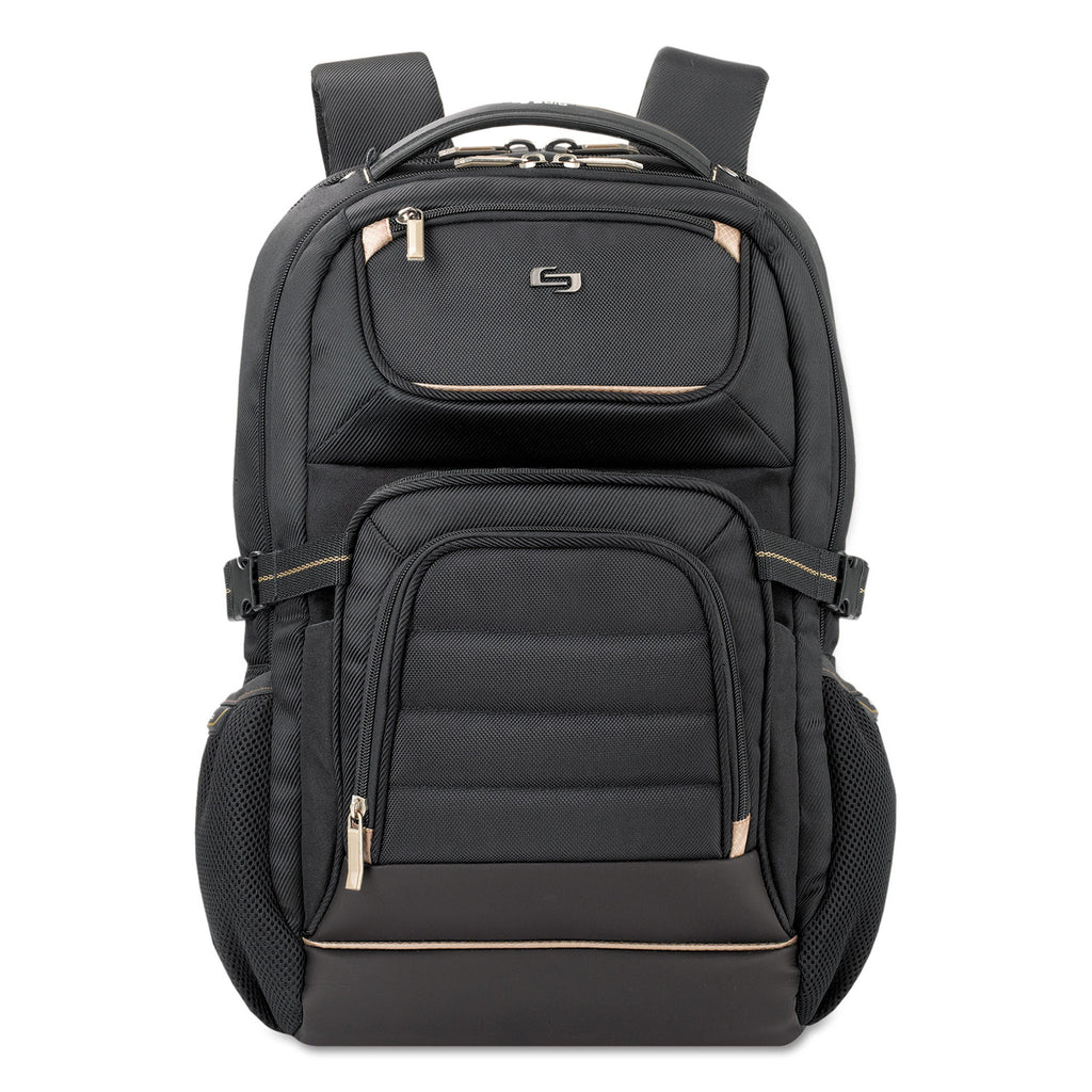 Pro Backpack, Fits Devices Up to 17.3", Polyester, 12.25 x 6.75 x 17.5, Black - 