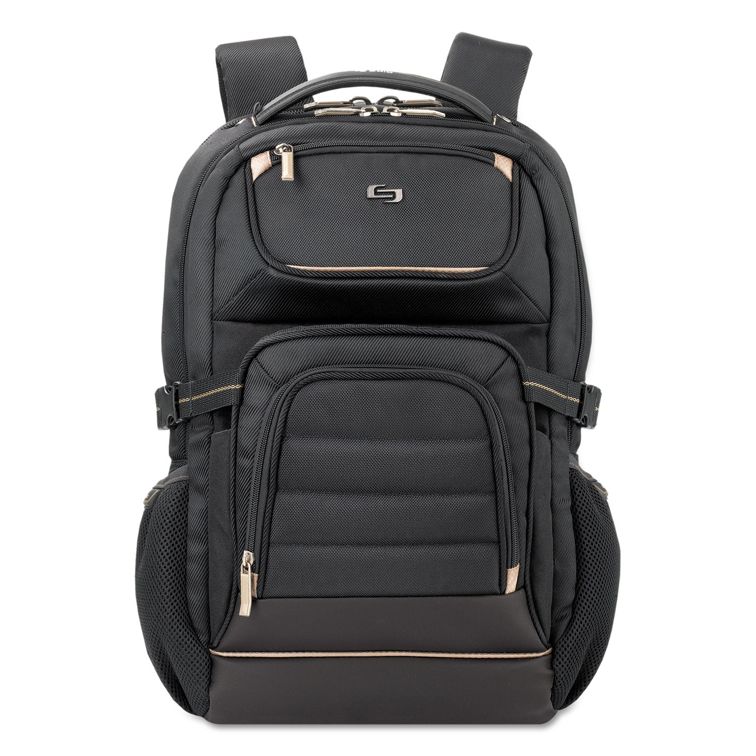 Pro Backpack, Fits Devices Up to 17.3", Polyester, 12.25 x 6.75 x 17.5, Black - 