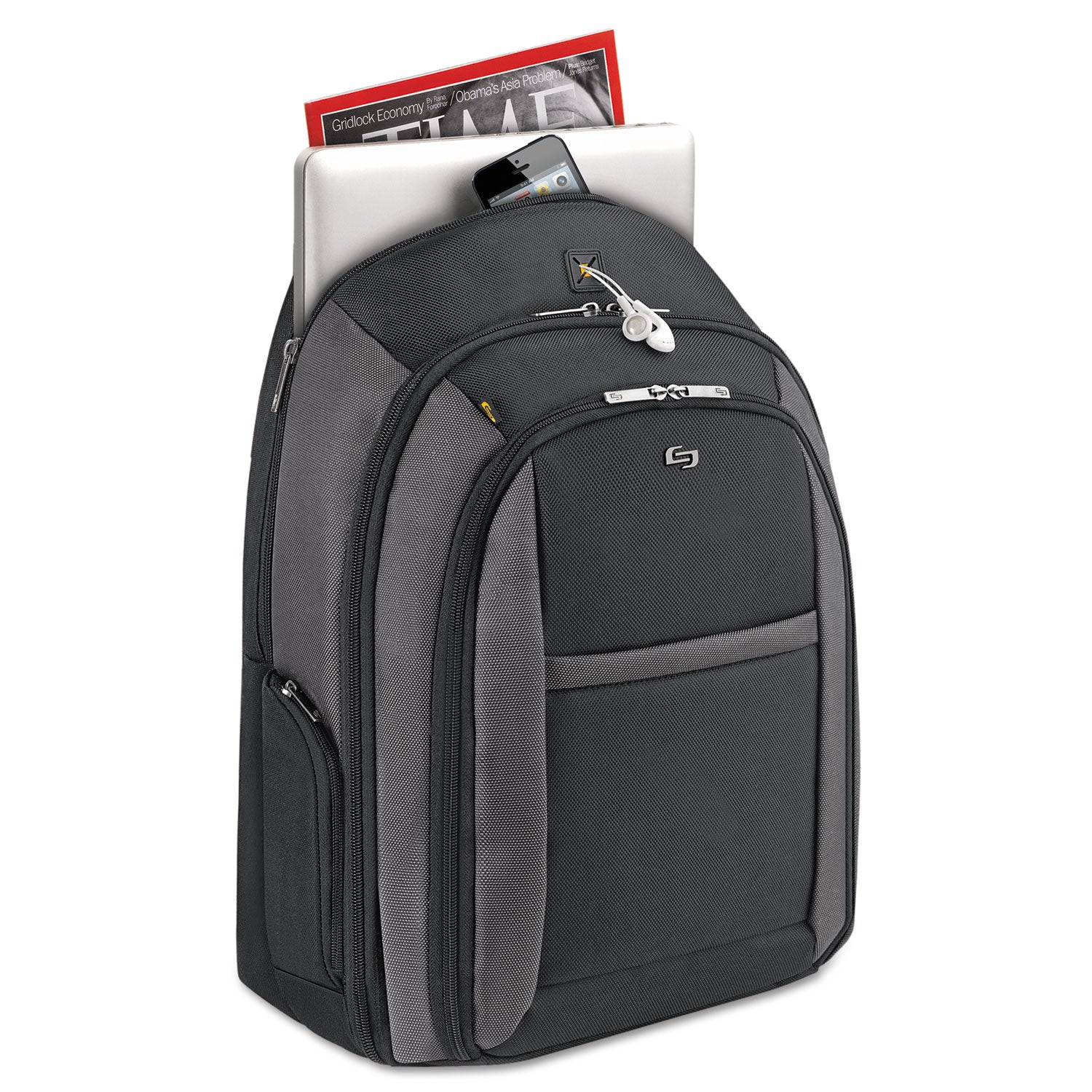 Pro CheckFast Backpack, Fits Devices Up to 16", Ballistic Polyester, 13.75 x 6.5 x 17.75, Black - 