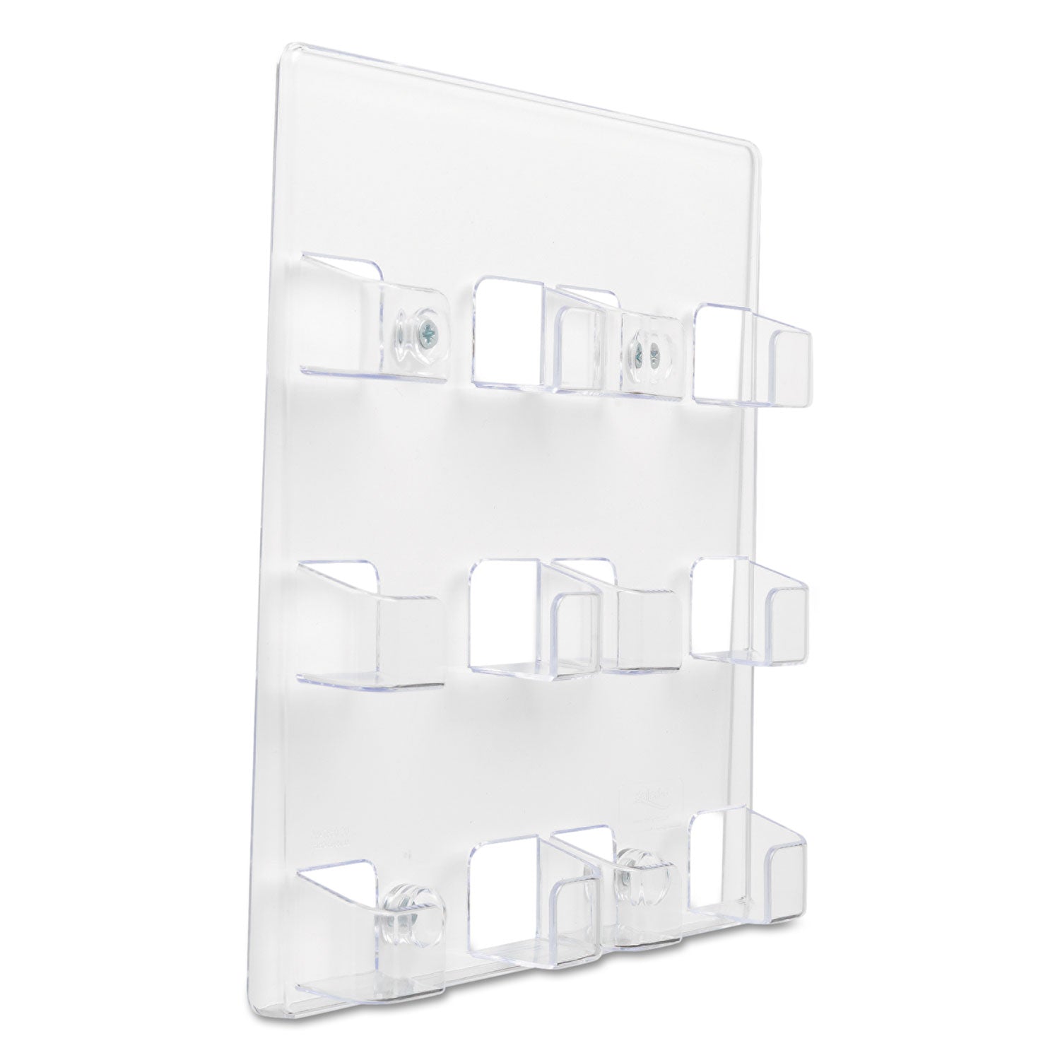 6-Pocket Business Card Holder, Holds 480 Cards, 8.5 x 1.63 x 9.75, Plastic, Clear - 