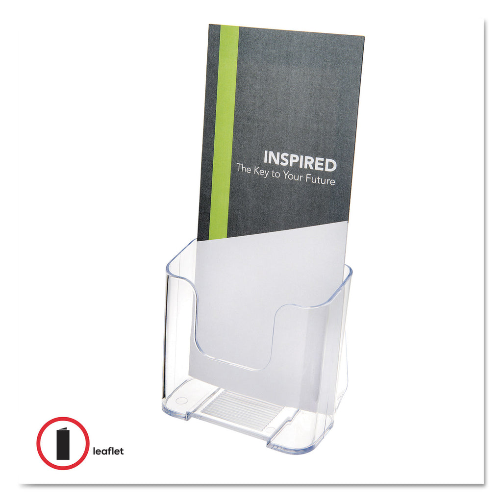 DocuHolder for Countertop/Wall-Mount, Leaflet Size, 4.25w x 3.25d x 7.75h, Clear - 