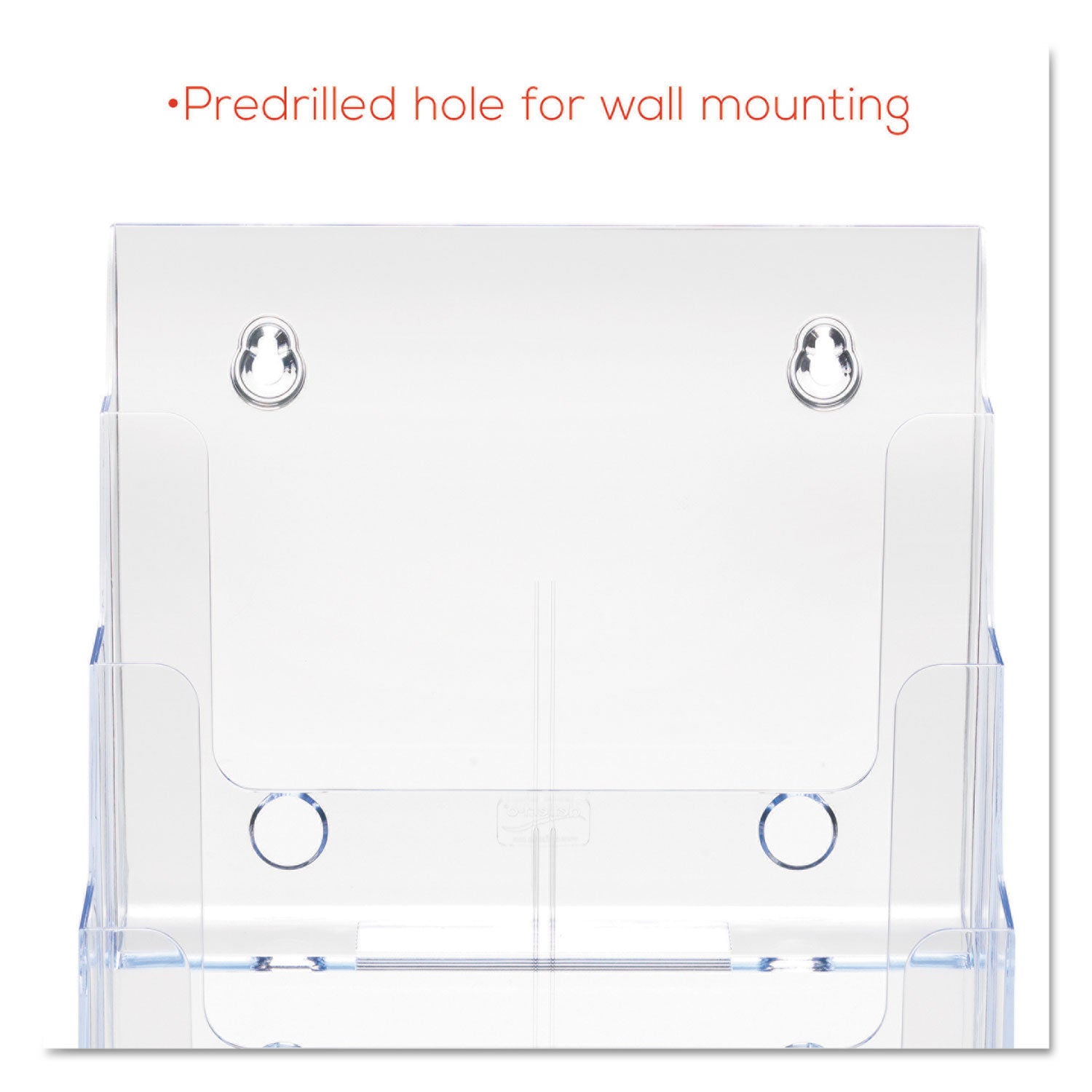 4-Compartment DocuHolder, Magazine Size, 9.38w x 7d x 13.63h, Clear, Ships in 4-6 Business Days - 