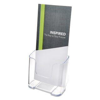 DocuHolder for Countertop/Wall-Mount, Leaflet Size, 4.25w x 3.25d x 7.75h, Clear - 