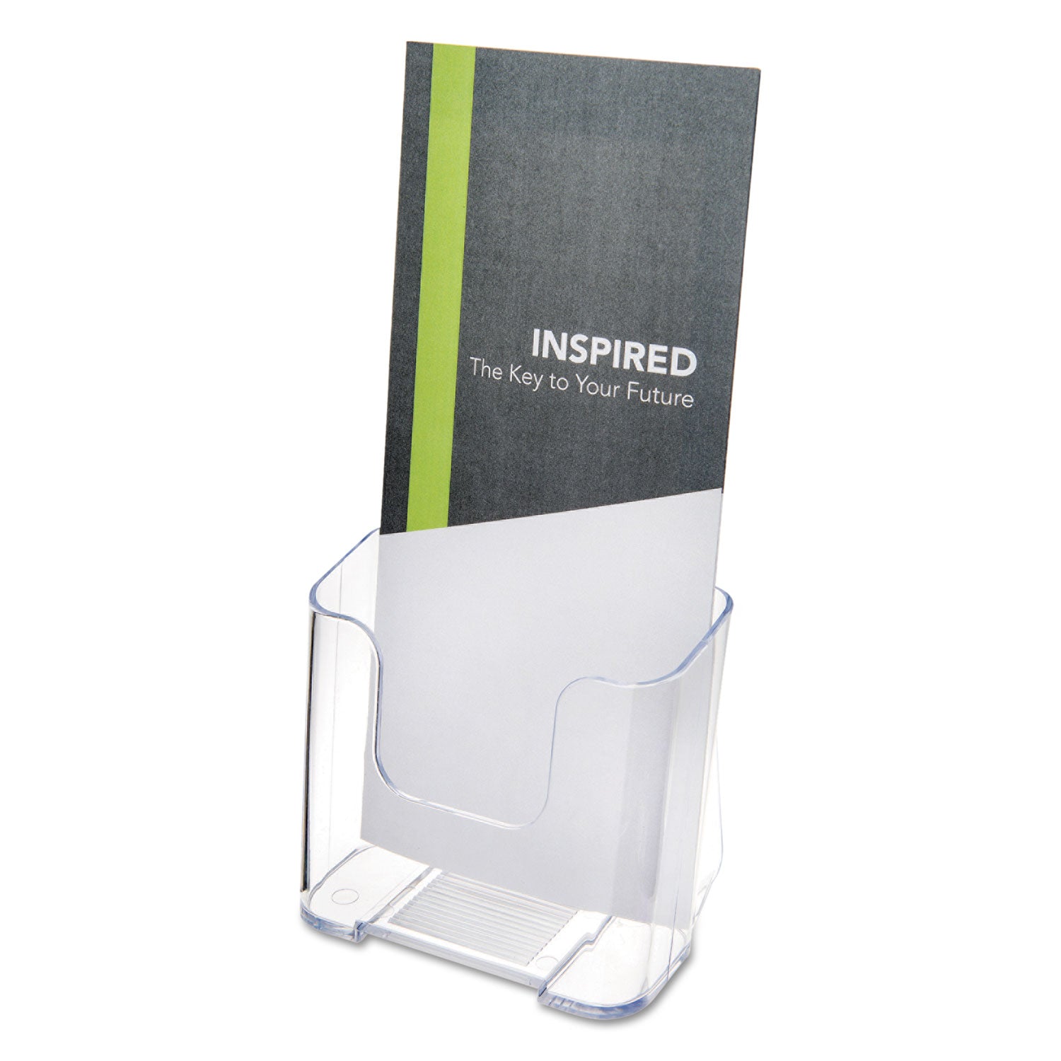 DocuHolder for Countertop/Wall-Mount, Leaflet Size, 4.25w x 3.25d x 7.75h, Clear - 