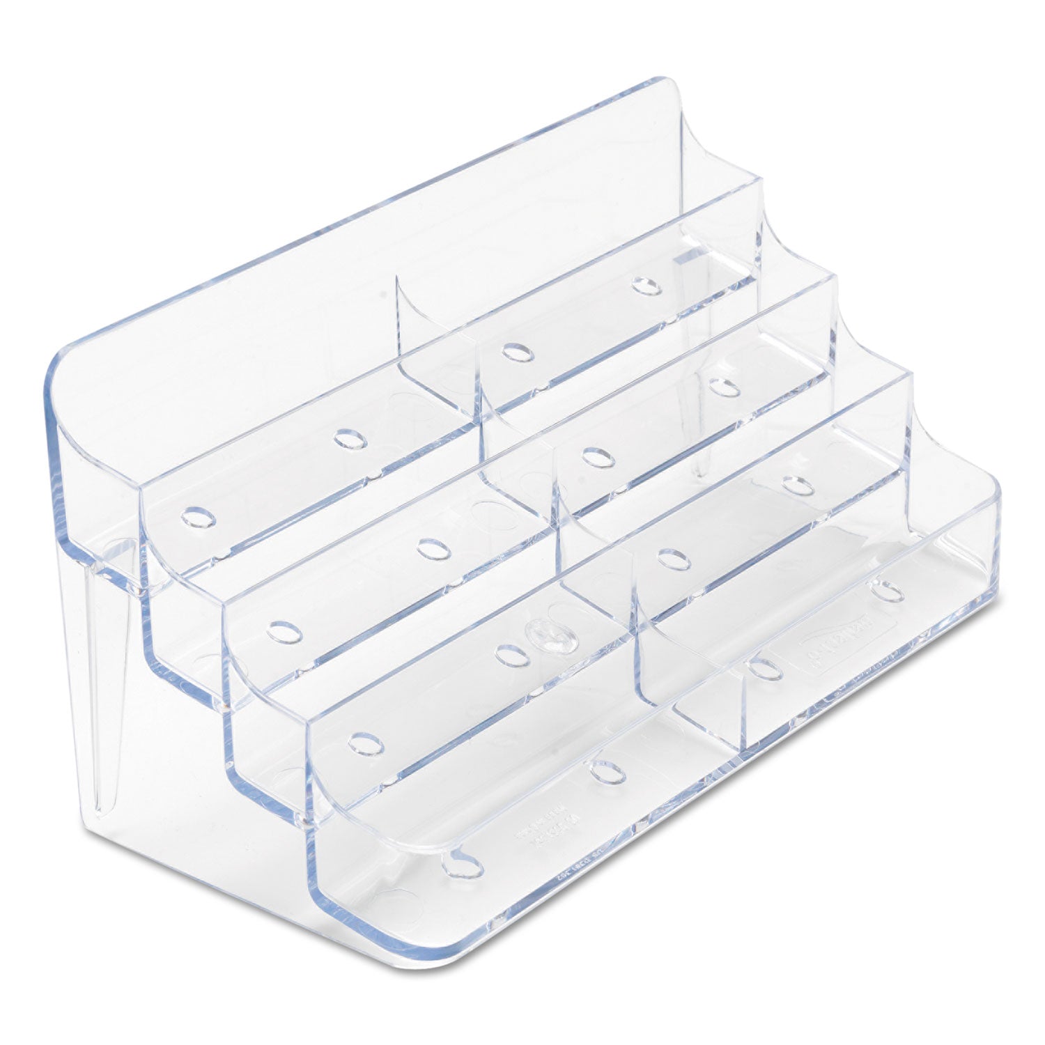 8-Pocket Business Card Holder, Holds 400 Cards, 7.78 x 3.5 x 3.38, Plastic, Clear - 