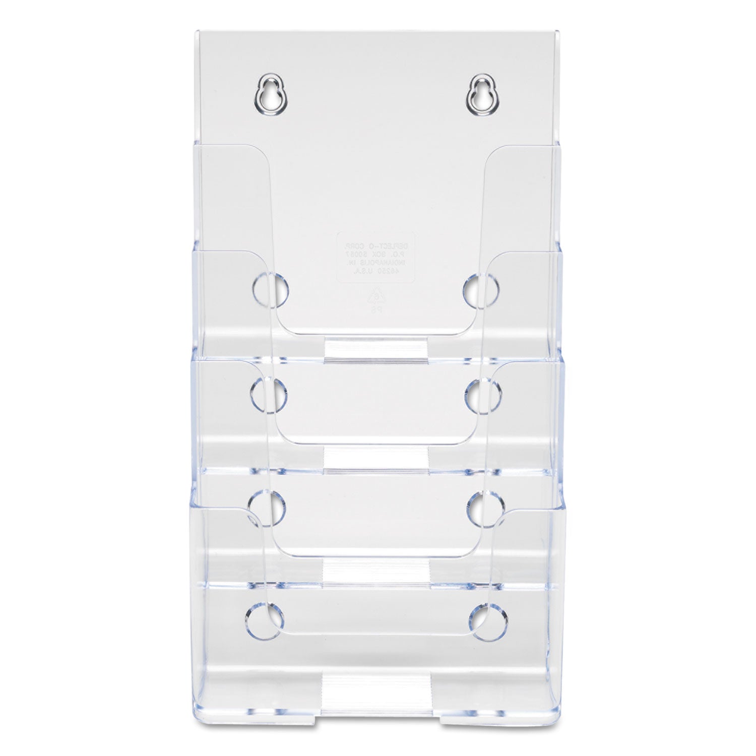4-Compartment DocuHolder, Booklet Size, 6.88w x 6.25d x 10h, Clear - 