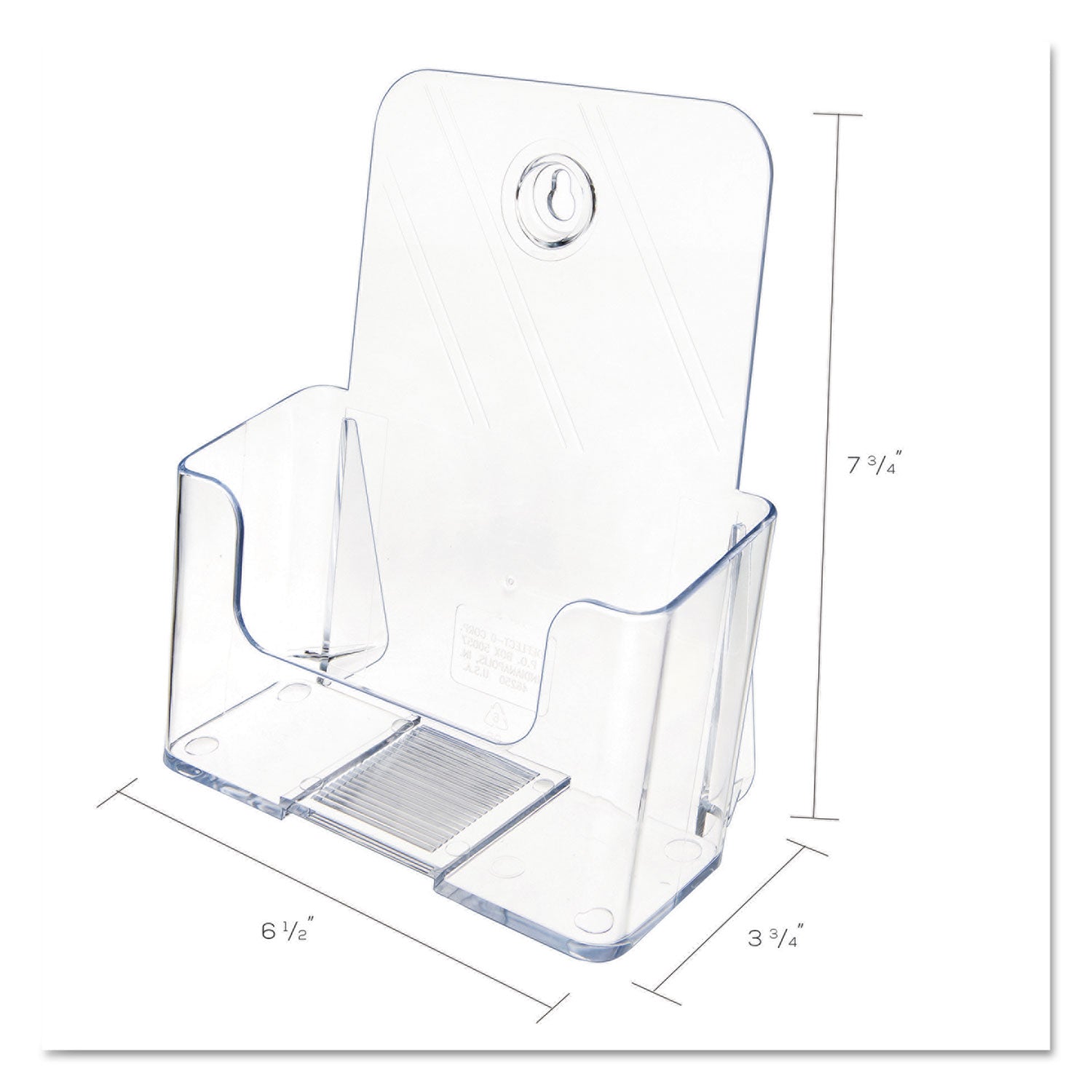 DocuHolder for Countertop/Wall-Mount, Booklet Size, 6.5w x 3.75d x 7.75h, Clear - 