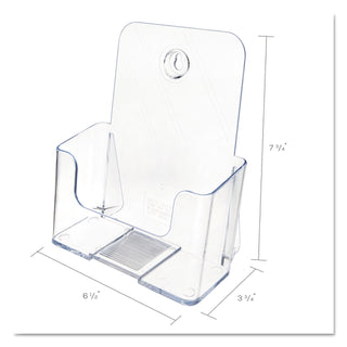 DocuHolder for Countertop/Wall-Mount, Booklet Size, 6.5w x 3.75d x 7.75h, Clear - 