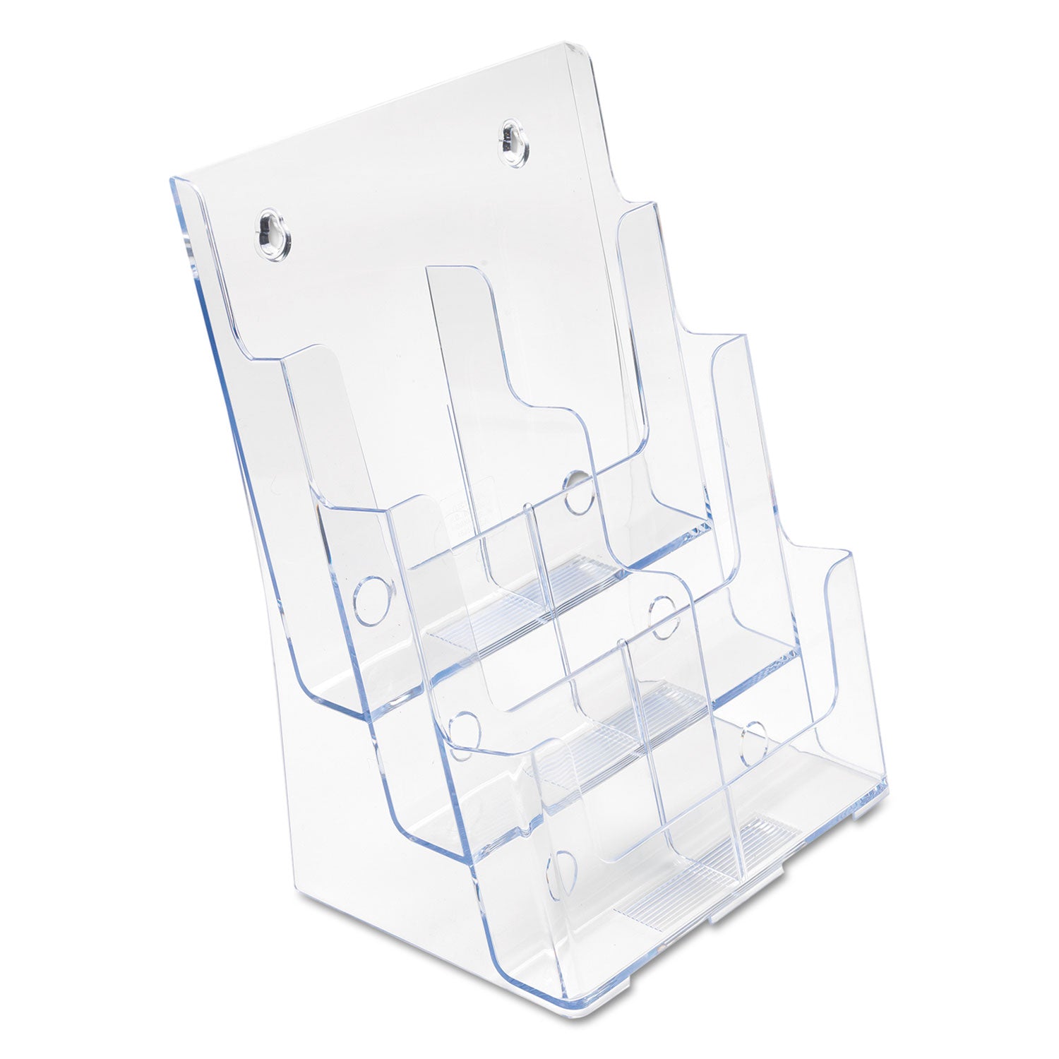 6-Compartment DocuHolder, Leaflet Size, 9.63w x 6.25d x 12.63h, Clear, Ships in 4-6 Business Days - 