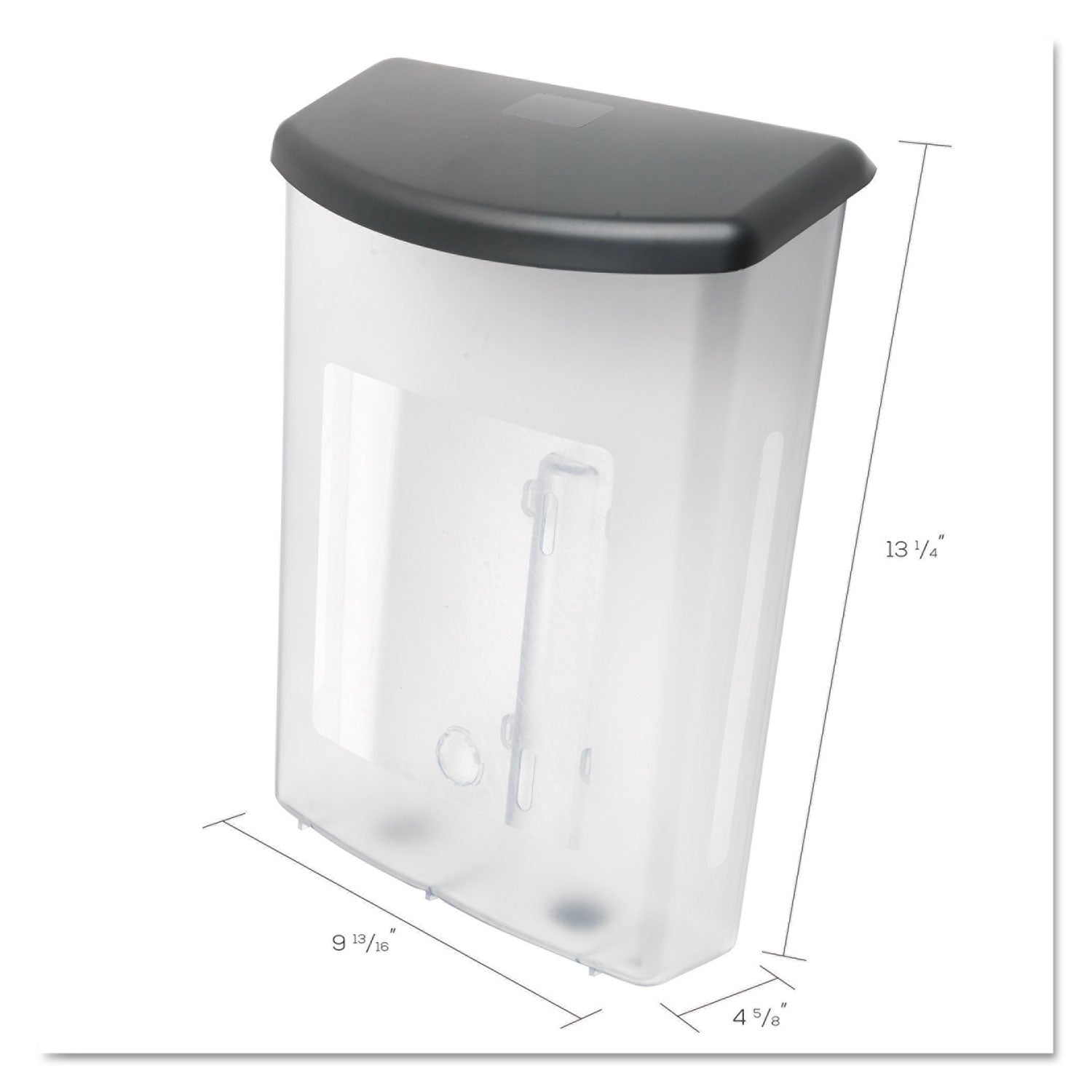 Outdoor Literature Box, 10w x 4.5d x 13.13h, Clear/Black - 