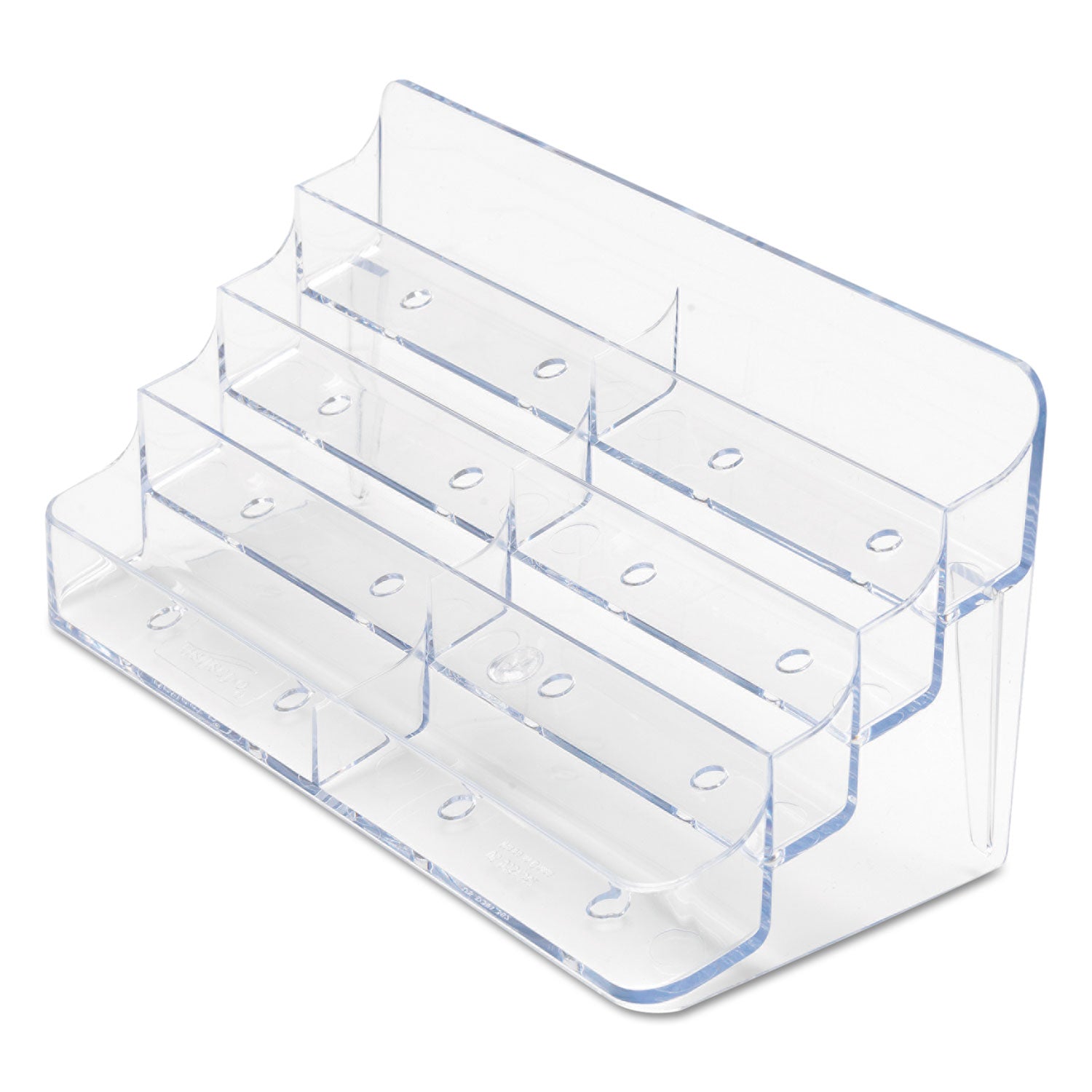 8-Pocket Business Card Holder, Holds 400 Cards, 7.78 x 3.5 x 3.38, Plastic, Clear - 