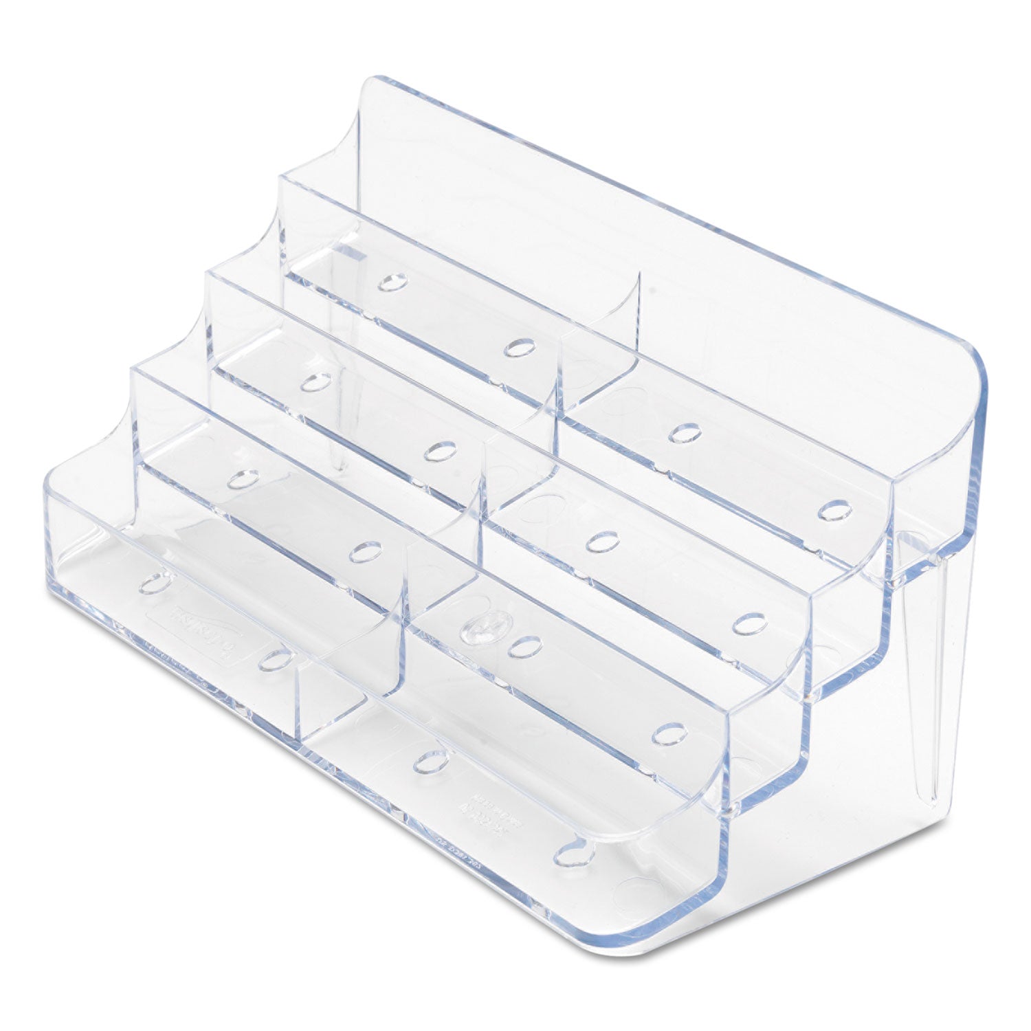 8-Pocket Business Card Holder, Holds 400 Cards, 7.78 x 3.5 x 3.38, Plastic, Clear - 