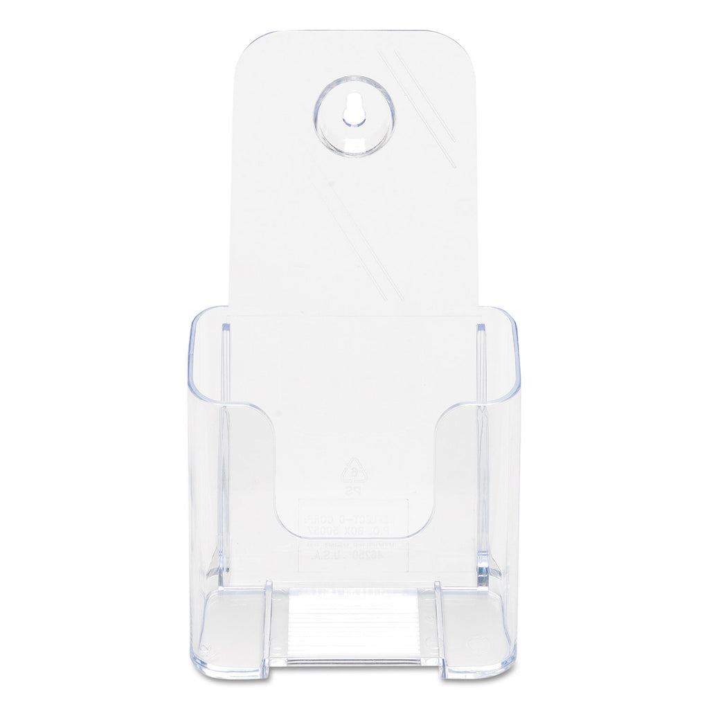 DocuHolder for Countertop/Wall-Mount, Leaflet Size, 4.25w x 3.25d x 7.75h, Clear