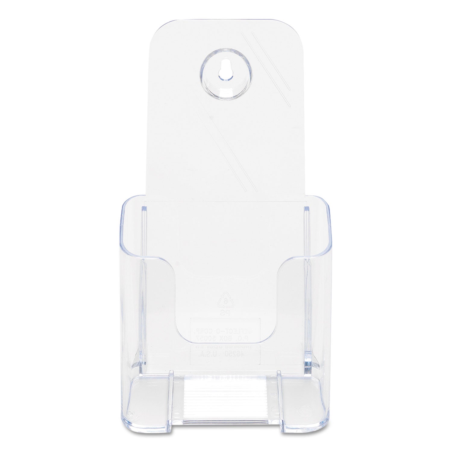 DocuHolder for Countertop/Wall-Mount, Leaflet Size, 4.25w x 3.25d x 7.75h, Clear