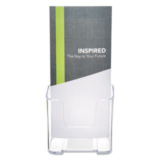 DocuHolder for Countertop/Wall-Mount, Leaflet Size, 4.25w x 3.25d x 7.75h, Clear - 