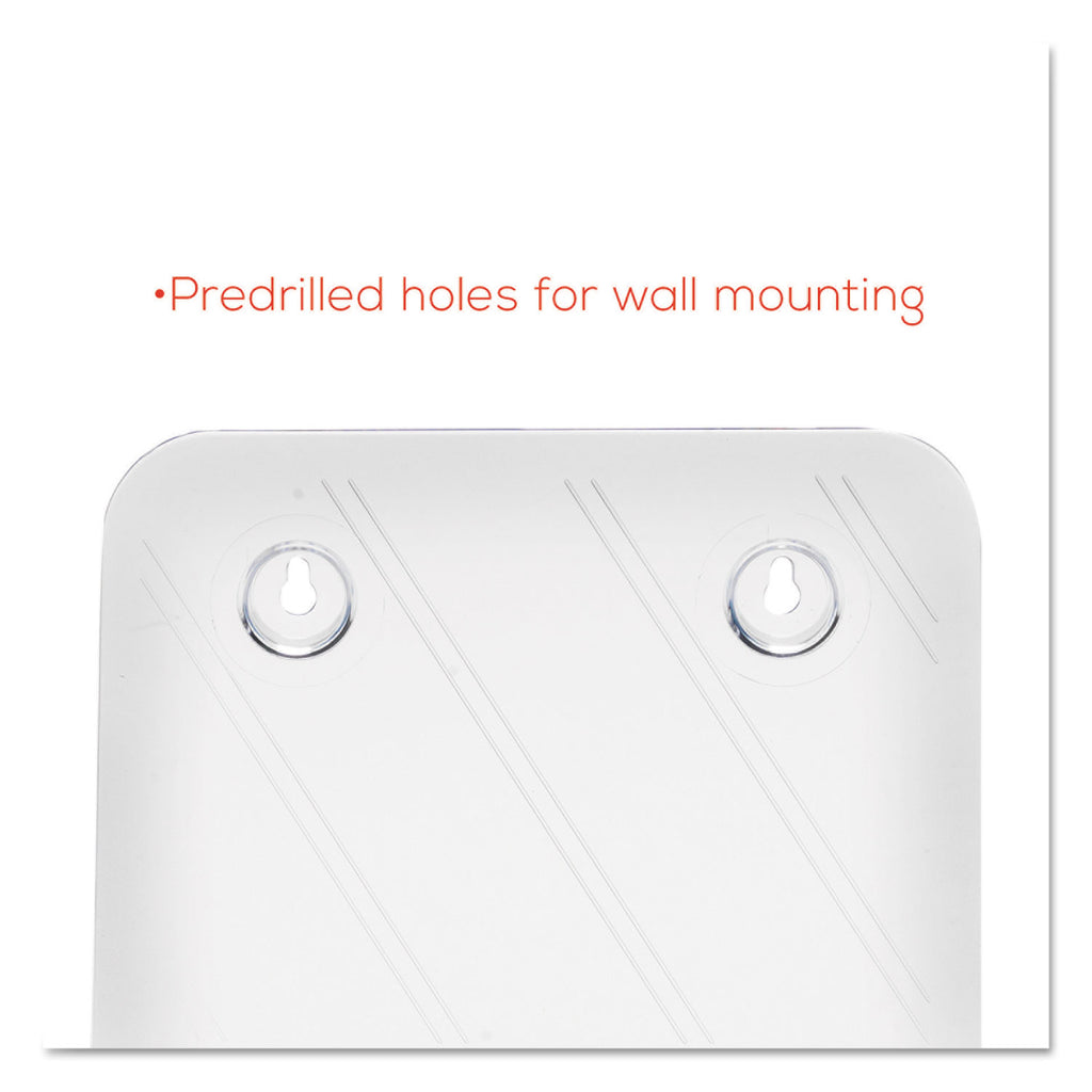 DocuHolder for Countertop/Wall-Mount, Magazine, 9.25w x 3.75d x 10.75h, Clear