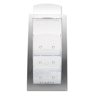 3-Tier Literature Holder, Leaflet Size, 6.75w x 6.94d x 13.31h, Silver - 