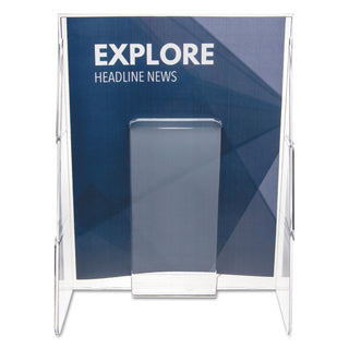 Stand-Tall Wall-Mount Literature Rack, Magazine, 9.13w x 3.25d x 11.88h, Clear - 
