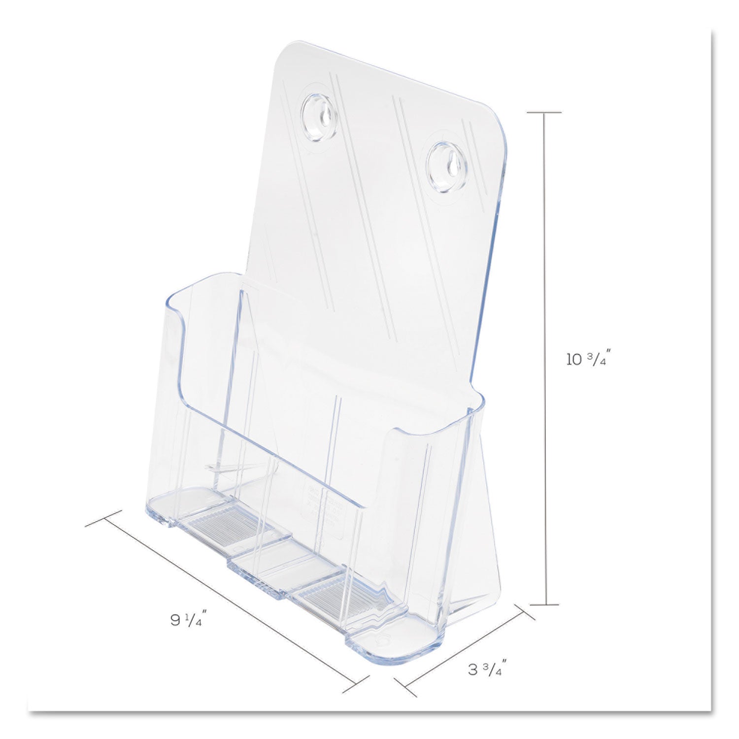 DocuHolder for Countertop/Wall-Mount, Magazine, 9.25w x 3.75d x 10.75h, Clear - 