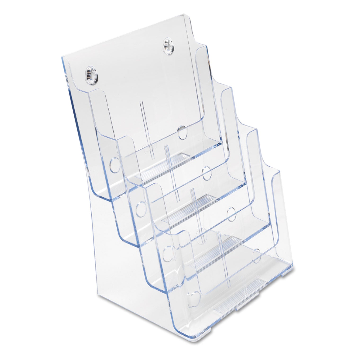 4-Compartment DocuHolder, Magazine Size, 9.38w x 7d x 13.63h, Clear, Ships in 4-6 Business Days - 