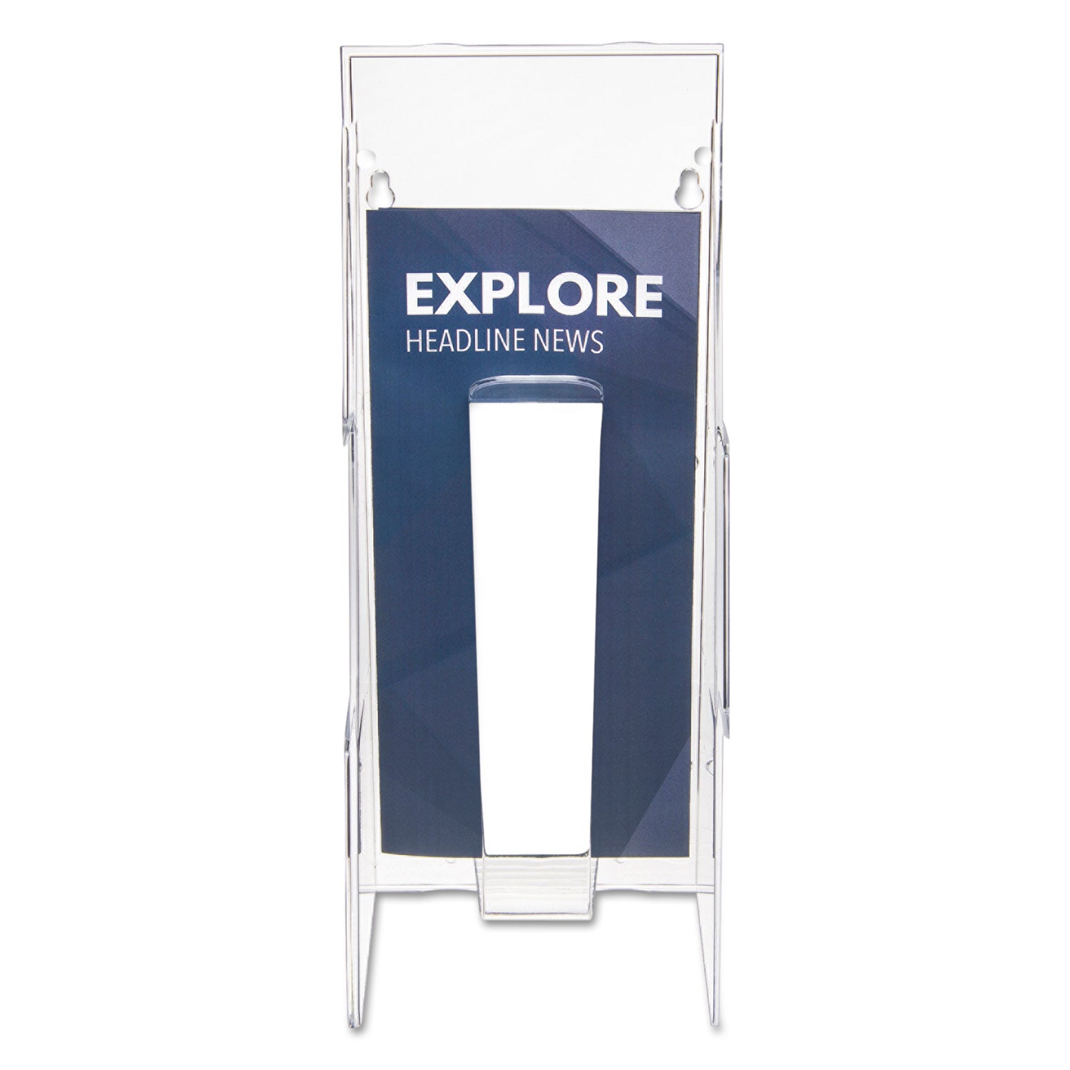 Stand-Tall Wall-Mount Literature Rack, Leaflet, 4.56w x 3.25d x 11.88h, Clear - 
